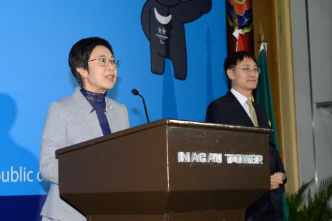 Discurso da SAJ Sónia Chan na recepção da “Korea-Macao Friendship 
Night”
