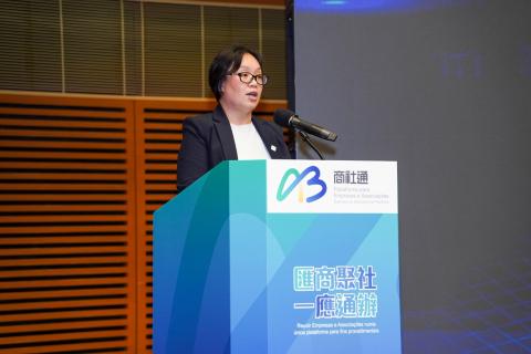 Apresentação da Plataforma para Empresas e Associações pela Directora do 
SAFP, Ng Wai Han
