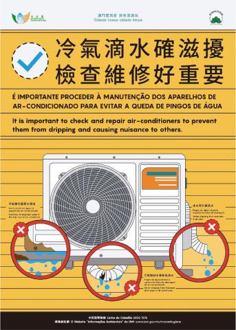 “冷气滴水确滋扰，检查维修好重要”
