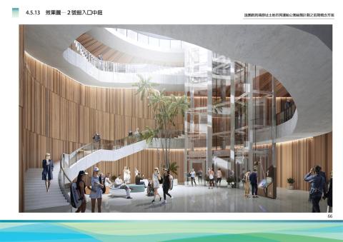市民运动公园概念设计方案效果图-2号馆入口中庭
