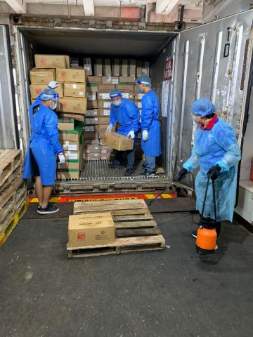 市政署平均每周消毒冷凍食品外包裝箱數超過七萬箱
