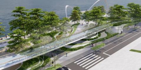 Imagem de simulação da Ciclovia
