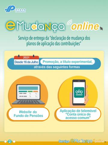 Regime de Previdência dos Trabalhadores dos Serviços Públicos - 
Promoção, a título experimental, do serviço “eMudança” online
