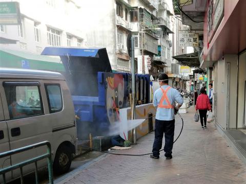市政署加強垃圾收集設施清潔
