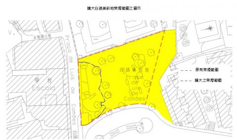 白鸽巢前地禁烟范围
